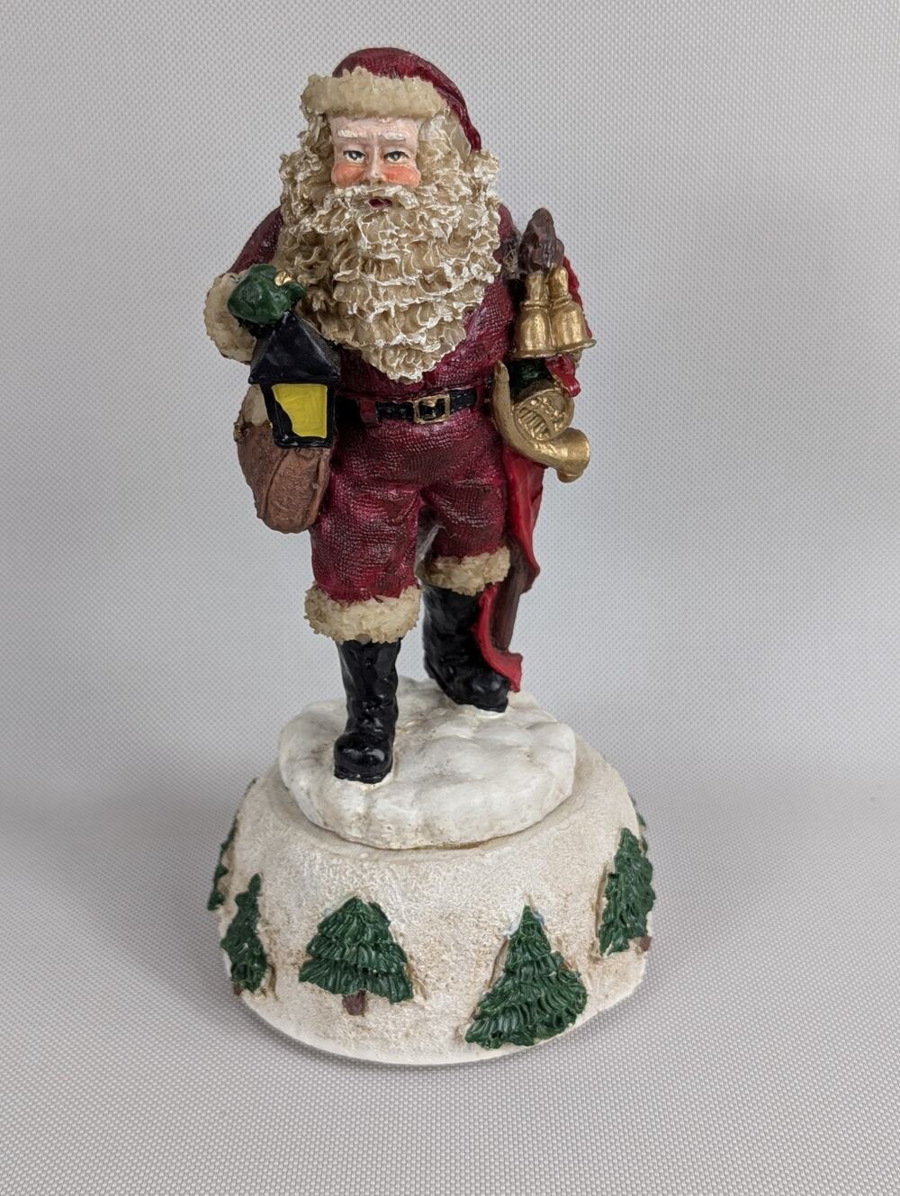 Santa Claus Music Box Plays We Wish You a Merry Christmas WORKING